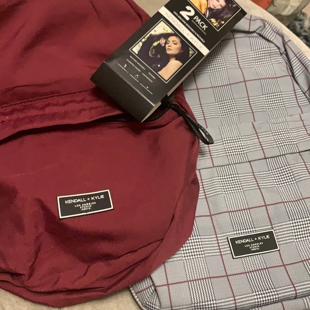 Kendall & Kylie 2 pack backpacks, new with tags, packable